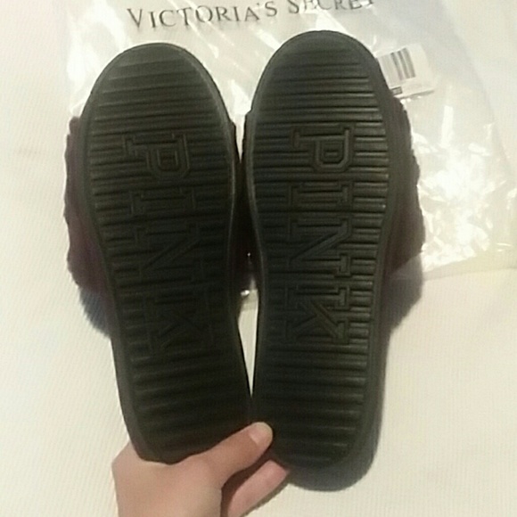 Open Toe VS PINK Slippers, 'luscious plum' color - Picture 3 of 4